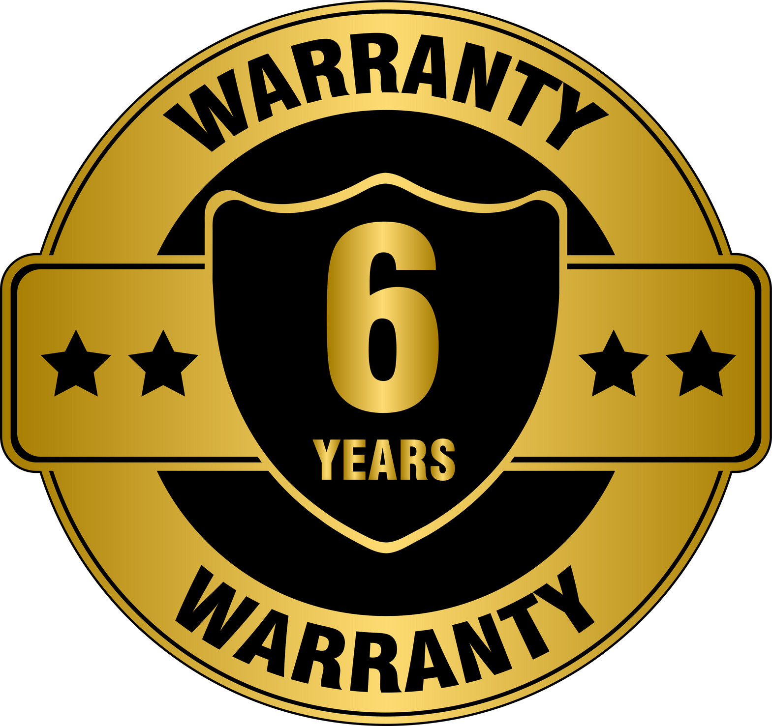 6 Years Warranty Golden Label